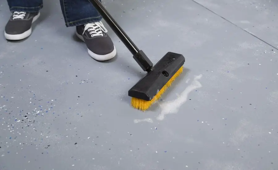 how to clean dusty concrete basement floor